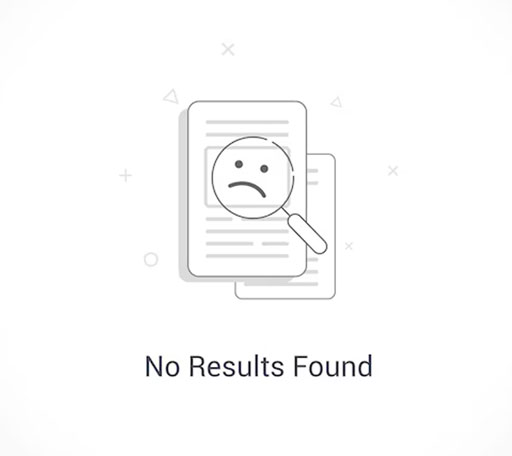 No Results Found.
